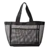 Bolsa de Compras de Malla de Nylon de Gran Capacidad Bolsa de Playa Bolsa de Almacenamiento para Viajes Bolso de Hombro Portátil para Exteriores Bolso de Mano Cruzado