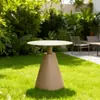 Mesa de Café para Exteriores Impermeable Mesa de Esquina para Casa de Huéspedes Sala de Modelos Hotel Villa Balcón Ocio Mesa Auxiliar de Diseño Muebles de Patio