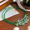 Loja de design original recomendada pelo proprietário romântico verão natural Dongling jade colar verde opala colar clavícula acessórios