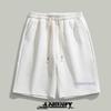 Chisportate Estilo Coreano Casual Estampado Verão Simples Tendência Marca Soltos Versáteis Shorts de Perna Reta para Homens e Mulheres