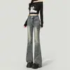 Jeans acampanados para mujer, nueva colección primavera/otoño, de tiro alto, adelgazantes, ajustados, pierna estrecha, con diseño de lazo y bajo acampanado elástico