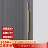 Porta de Vidro com Moldura de Aço Inoxidável Montada Lateralmente Maçaneta Grande Bronze Chinês Caixa de Porta de Madeira Sólida de Hotel Maçaneta de Porta Personalização
