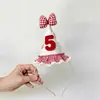 Presente de aniversário infantil: Faixa de cabelo de bolo de morango, faixa de cabelo de desenho animado fofa para meninas, faixa de cabelo de bebê, não aperta a cabeça, acessório de cabelo para menininha