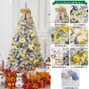 Árbol de Navidad de flocking simulación de fábrica, árbol de nieve, árbol con spray de nieve, 60 cm, 1.5 m/1.8 m, 2.1/3, blanco cremoso