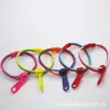 Suministro en stock color fluorescente plástico pulsera de dos colores personalidad moda pulsera con cremallera pulsera de cremallera de plástico