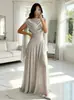 Vestido blanco sin mangas de gasa para mujer 866W Amazon Transfronterizo para Banquetes, Fiestas y Damas de Honor Estilo Europeo y Americano 2026
