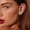 Set de Aretes de Botón con Cruz de Cristal en Forma de X y Circonia para Mujer Moda Aretes de Lujo Ligero Chapados en Cobre Dorado Set de Tres Piezas