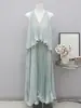 Ropa de Vacaciones Estilo Playa Vestido Camisola Transparente para Mujer Principios de Verano Único y Hermoso Vestido Mini Plisado con Cuello en V