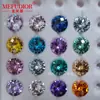 Piedras de Zirconia Redondas de Colores 5A con Base Puntiaguda, Ocho Corazones Ocho Flechas, Circonita Cúbica Verde, Azul, Roja Piedras Sueltas, Venta al Por Mayor Transfronteriza de Gemas de Fábrica