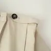 Comércio exterior feminino outono novo moda estilo europeu e americano versátil plissado gola alta manga longa curto trench coat jaqueta