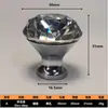 Puxador Acrílico Cristal Liga de Zinco Cromado Puxador para Porta de Armário Gaveta Caixa de Armazenamento Atacado Estilo Levemente Luxuoso
