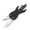 Herramienta combinada cuchillo en stock para exteriores portátil forma de guitarra regalo llavero abridor de botellas navaja plegable multifuncional con luz