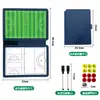 Pizarra táctica de hockey, magnética de doble cara, para entrenar e instruir durante los partidos, plegable y portátil, plan de lección de hockey sobre hielo