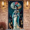 Yiwu Jit Almacén Entrega Chica Esqueleto 2D Cortina de Puerta Tela de Fondo Artículo Caliente Temu Shein Amazon Etsy Amazon