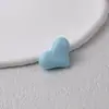 Contas Acrílicas Cor Sólida Coração Contas Coração Pequeno Perfuradas Pêssego Corrente para Capa de Celular Acessórios de Pulseira Atacado