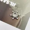 Accesorios de Aleación con Forma de Copo de Nieve Incrustado de Diamantes Estilo Coreano, Elegantes Joyas de Estrella de Seis Puntas, Accesorios Hechos a Mano de Gama Alta, Accesorios para el Cabello, Materiales para Fundas de Teléfono Móvil