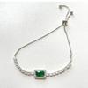 Pulsera geométrica de circón de lujo simple, pulsera de diseño de personalidad de nicho, temperamento de moda, joyería de alta gama al por mayor