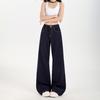 Stretch em Quatro Direções Antirrugas Caimento Ykk Genuíno Ajuste Solto Não Aderente Perna Larga Flare Denim Cor Original Que Não Desbota