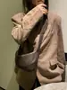 Design único, moderno, retrô e de alta qualidade, bolsa feminina em formato de croissant, estilo minimalista, bolsa de ombro versátil, bolsa transversal e bolsa de sela sob o braço