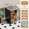 Cubo de basura para uso doméstico en sala de estar, cocina, baño, inodoro, dormitorio, gran capacidad, operado con pedal, con tapa, no necesita agacharse, cubo de basura a prueba de olores