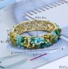 Pulsera Popular de Transmisión en Vivo Cloisonné Estilo Étnico Joyería para Mujer Calada Pura Hecha a Mano Pulsera de Aleación Pintada Pulsera para Ropa