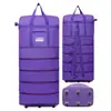 Maleta de Equipaje Universal Plegable con Ruedas Expansible 158 Maleta de Facturación para Aerolínea Capacidad Extra Grande Bolsa para Estudiar en el Extranjero Mudanzas Viajes