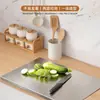 Tabla de cortar de acero inoxidable, tabla de cortar antibacteriana y resistente al moho, tabla de repostería, tabla de cortar específica para frutas y verduras de cocina, tabla de cortar de acero inoxidable