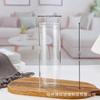 Vaso Escandinavo de Vidro Reto Vaso Simples para Flores Hidropônicas Taça para Velas Luxo Acessível para Casa Enfeites de Decoração de Flores Secas
