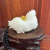 Escultura de Frutas em Marfim Sintético para Riqueza Imediata, Decoração de Mesa para Escritório, Animal de Chá, Acessórios para Cerimônia do Chá, Atacado e Dropshipping
