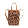 Bolso Cruzado de Lujo de Nicho con Estampado de Leopardo para Mujer, Moda Versátil Retro Otoño Temprano 2025, Bolso de Hombro Mate para Teléfono