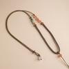 Cuerda colgante hecha a mano, cordón de alta calidad, hebilla de seguridad de jade, collar con colgante de jade, cuerda simple para hombres y mujeres, estilo antiguo