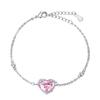 Collar S999 Plata Pura Daji Maid Estilo Café Corazón Guardián Cadena de Clavícula Estilo Ins Lujo Ligero Regalo de Cumpleaños para Novia