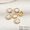 Banho de cobre com ouro real incrustado com pérolas, cabaça, contas espaçadoras de trevo de quatro folhas, acessórios com sensação de alto padrão, acessórios para joias DIY feitos à mão com contas