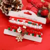 Regalo de Navidad Transfronterizo Pulsera Pequeño Muñeco de Nieve Set de Apilamiento Pulsera Papá Noel Joyería Festiva Regalos Venta al por Mayor