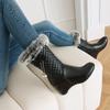 34 -- 43 tallas grandes botas forradas de felpa botas gruesas de algodón botas de nieve para mujer invierno nuevas botas para mujer comercio exterior zapatos de mujer transfronterizos