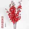Simulação de galhos de flores de ameixa, flor de pêssego Wintersweet, árvore falsa, enfeites para mesa de jantar, floricultura seca, bonsai chinês, decoração para estudo em casa