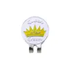 Novo Clipe de Chapéu de Golfe com Marca-Bolas Magnético Removível Encrustado com Diamantes Liga de Zinco Acessórios de Golfe