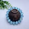 Pulseiras de Pedra Olho de Gato Atacado para Barracas de Rua, Atrações Turísticas, Feiras de Templo, Mercados Noturnos, Transmissões ao Vivo, Pulseiras Redondas de Contas de Verão para Mulheres