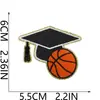 Suministro Exclusivo Transfronterizo de Parches Bordados Temáticos de Graduación con Elementos de Baloncesto y Fútbol, Parches Termoadhesivos para Uniformes de Graduación, Ropa y Decoraciones de Bolsos