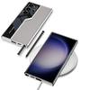 Gkk es Adecuado para Samsung S24Ultra Carcasa para Teléfono Móvil Superdeportivo Galvanizada S24Plus Carcasa de Cuero Liso Ultrafina S23U Cubierta Protectora