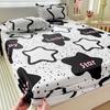 Sábana Bajera Ajustable Personalizada de Nuevo Estilo con Estampado Fresco, Cubre Cama Individual o Doble, Funda Protectora a Prueba de Polvo, Sábana Bajera de Color Sólido
