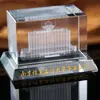 Adornos de Modelo de Edificio de Cristal Grabado Láser Interno 3D Personalizados Edificio de Enseñanza Souvenir de Aniversario para Escuela Secundaria y Universidad Regalos