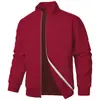 Novo Suéter Jaqueta Masculino Colorido com Zíper e Gola Vertical Cardigan Jacquard Casual Masculino