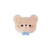 Almofada fofa de urso para assento de carro, de pelúcia e quente para outono e inverno, protetor de assento de carro de desenho animado, almofada decorativa para interior de carro