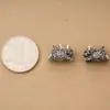 Colgante de gato de la suerte calado finamente elaborado en plata s925, amuleto de gatito retro estilo chino, accesorio de gato para pulsera DIY