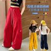 Pantalones Cargo para Niñas Verano Delgados Elegantes Niña Grande Pantalones de Baile Jazz Callejero para Niños Secado Rápido Protección Solar Pantalones de Pierna Ancha