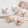 Accesorios de Resina DIY de Dibujos Animados, Pinzas para el Cabello de Gato Sentado 3D con Pegamento de Crema, Hebillas para Zapatos, Llaveros, Colgantes y Decoraciones