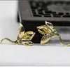 Jóias DIY Cobre Cor Ouro 24K Preservação de Cor 18*27mm Folha de Três Pétalas Acessórios para Joias Materiais Feitos à Mão Pingente B859