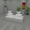 Amostra criativa carrinho de exibição pintura mesa de balcão redondo sala de exposições tecnologia produtos eletrônicos digitais suporte luminoso mesa da ilha do meio