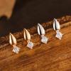 Brincos Pequenos de Zircônia em Prata de Lei 925 Brincos de Gota d'Água de Diamante Flash de Alto Nível Brincos Simples Diários de Nicho